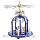 Pyramide mit Glasglöckchen FA. Blank farbig Erzgebirge