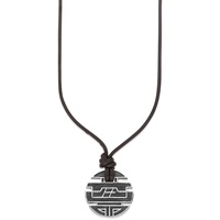 Hechter Paris Kette mit Anhänger »Schmuck Geschenk Silber 925 Halsschmuck Halskette Lederbandkette«, bunt