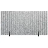 Sphero Design Akustikplatte als dekorative Schreibtisch-Trennwand grau 160 cm x 60 cm