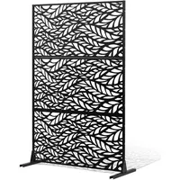 Vevor Garten-Paravent 120 x 50,8 x 183 cm Schwarz Metall