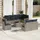 vidaXL Gartensofa-Set 9-tlg. grau Polyrattan