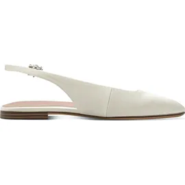 TAMARIS Damen Sling Pump flach, weiß, 41 EU