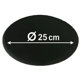 hausleben 4er Set Schieferplatten rund Ø 25 cm – Servierplatten aus Naturstein | Edle Schiefer Teller für Käse, Sushi, Tapas & Deko | Rutschfest, Lebens...