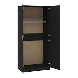 vidaXL Drehtürenschrank 90 x 200 x 52 cm schwarz