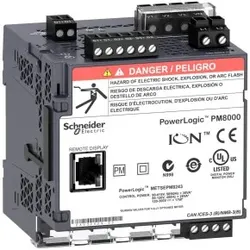 Schneider Electric METSEPM8113 Universalmessgerät ION, PowerLogic PM8113, Essential, DIN-Schiene ohne Display, 64 MB, 128 Samples/Periode, DC