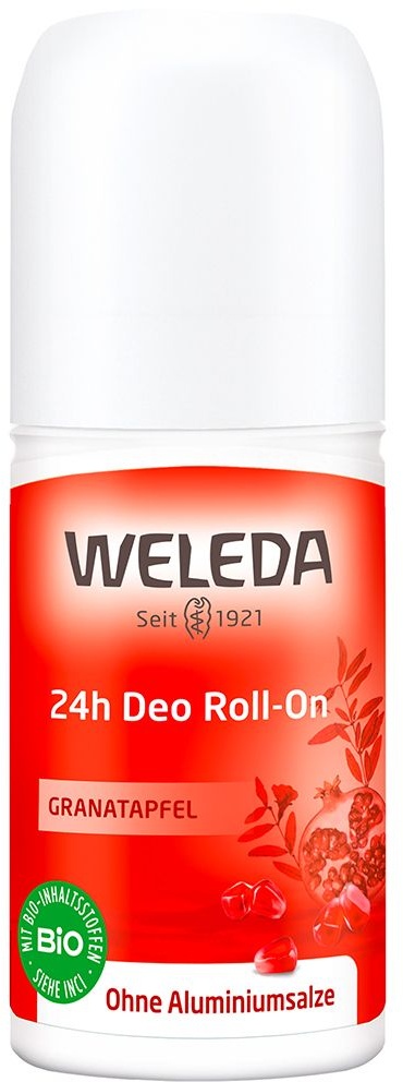 Weleda 24h Deo Roll-On Granatapfel - 24h zuverlässiger Schutz & sinnlicher Duft ohne Aluminiumsalze