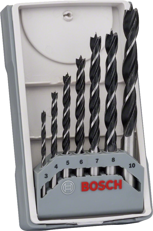 Bosch Professional 7-teiliges Holzbohrer-Set, 3–10 mm (2607017034)