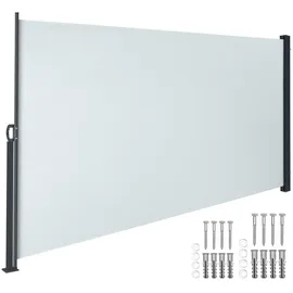 Tectake Aluminium Seitenmarkise 300 x 160 cm grau