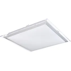 Deckenleuchte Deckenpanel Deckenlampe Sternenhimmel Wohnzimmerlampe Fernbedienung, CCT dimmbar Farbwechsel Nachtlicht, Metall weiß opal, 1x LED 48W 3200Lm 3000-6000K, LxBxH 55x55x8cm