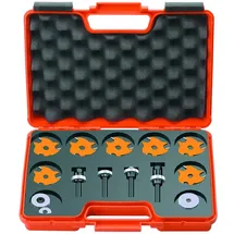 CMT ORANGE TOOLS 923.001.11 - SET MIT 7 SCHLITZFRÄSER Z3 HW MIT 4 SPANNFUTTERN S=8