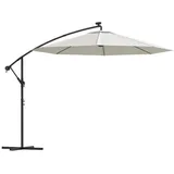 vidaXL Sonnenschirm Ampelschirm mit LED-Beleuchtung 300 cm Metallmast