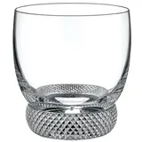Villeroy & Boch Octavie Whiskyglas nostalgisches Kristallglas mit Spitzstein-Dekor unterhalb der Kuppa, klar, spülmaschinenfest, 360 ml