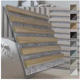 marbet design Wandpaneel, (Akustikpaneele Akustikquadrate 30x30cm Wandverkleidung Holz - (1 Paneel, grau - Sonoma Eiche) Filz Akustik Effekt innen Flur Wohnzimmer)
