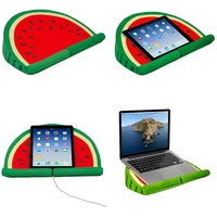 Lapwedge iPad Stand | Tablet Stand | Laptop Stand | Reading Pillow | Tablet Holder | Reading in Bed on Sofa | Cushion for Bed | Lap Rest Support with Cable Hole | Fits up to 15'' Notebook (Melon)