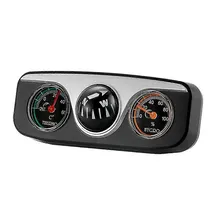 allauve Praktisches 3-in-1-auto-armaturenbrett-thermometer, Hygrometer