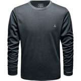 Schöffel Herren Merino Sport Shirt 1/1 Arm M, temperaturregulierendes Langarmshirt, atmungsaktives Funktionsunterwäsche-Shirt in Wollqualität, anthrazit, XL