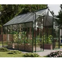 Vitavia Gewächshaus Phönix 8300 ESG/NSG, inkl. Fundament, ca. B257/H254/T324 cm, Dunkelgrün