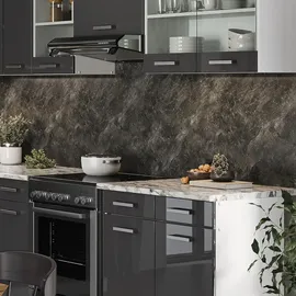 Vicco Eckküche Rick Weiß/Anthrazit Hochglanz 267 x 167 cm AP Marmor
