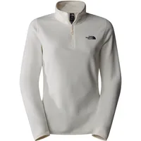 The North Face Damen 100 Glacier 1/4 Zip Sweatshirt, White Dune/Npf, M