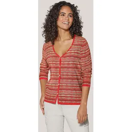 Madeleine Strickjacke mit mehrfarbigem Streifenmuster rot 40