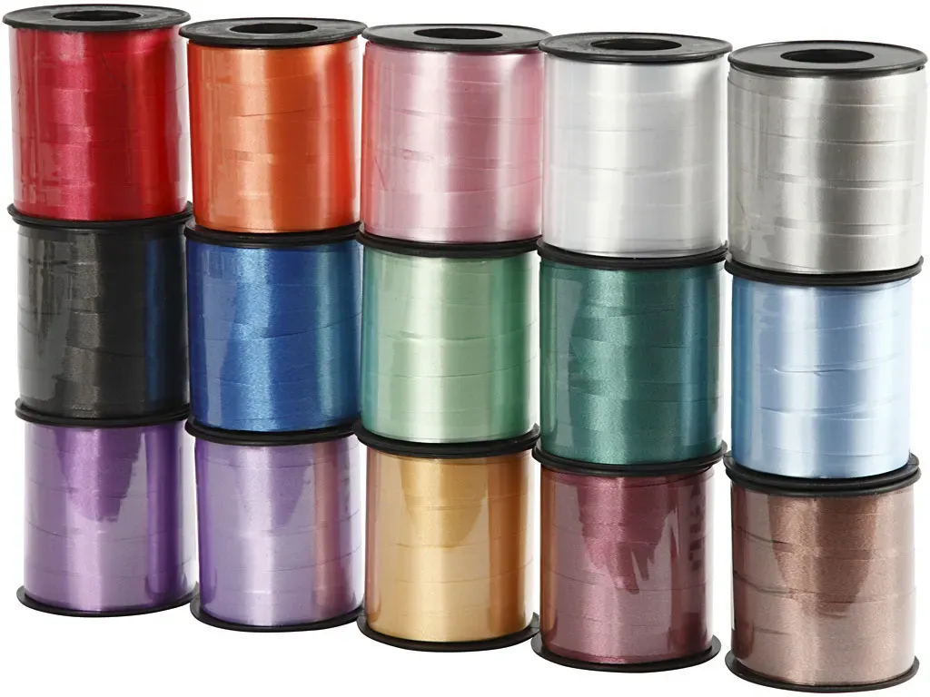 Geschenkband 15 mm x 50 m Rot Polyester - Kreativband für Verpackung, Basteln, Deko - Creativ Company - Robust, formstabil