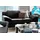 TRENDMANUFAKTUR Couch Kunstleder 2-Sitzer Schwarz