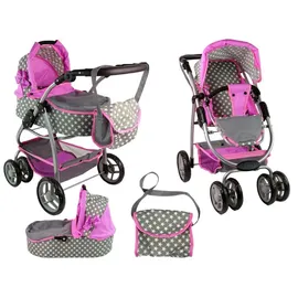 alice"s wonderland' Alice 2-in-1-Puppenwagen Sterne Rosa