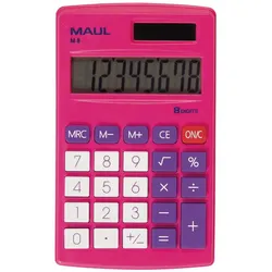MAUL Taschenrechner M 8 Solar Batterie 1-zeilig, 8 Ziffern pink