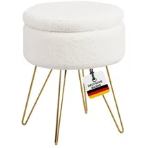 Albatros Hocker Cannes Sherpa Bezug Weiss