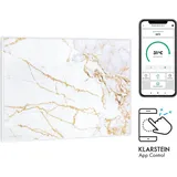 Klarstein Infrarotheizung mit Thermostat, 500W Elektroheizung, Smart Home Bild-Infrarotheizung zur Wandmontage, IR mit IoT/WiFi App-Control, Feuchtraum Flach-Heizkörper, CO2-Freie Wand Heizung