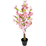 I.GE.A. Kunstpflanze Kirschbaum mit rosa Blüten im Topf, ca. H78 cm