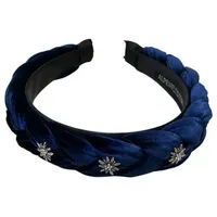 Alpenflüstern Schmuckset Haarreifen - EDELWEISS blau