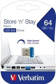 Verbatim USB-Stick 64GB 3.0 Nano Drive 98711