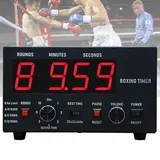Box-Intervalltimer mit großem Bildschirm, professioneller Fitnesstimer, einstellbare Lautstärke/Trainingszeit/Wiederholungszahlen, Muay-Thai-Trainingstimer für Boxen, Muay Thai, Kampfsport Red