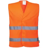 PORTWEST Zwei Reflex-Streifen Warnschutzweste, Größe: S/M,
