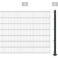 Arvotec Einstabmattenzaun 2 m x 140 cm grau/Kunststoff