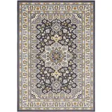 Nouristan Orientalischer Kurzflor Teppich Parun Täbriz Dunkelgrau, 160x230 cm