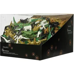 Christbaumschmuck Dinosaurier 10cm Kunststoff Figur 1 Stück sortiert Bruchfest mit Glitzer Weihnachtsbaum Anhänger für Weihnachten Urzeit Tiere Dino