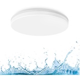 LVWIT 18W LED runde Deckenlampe, IP65 wasserdichte Badlampe,4000K Neutralweiße Deckenleuchte,1800lm Lampe,geeignet für Badezimmer Küche Wohnzimmer Balkon,Ø280mm