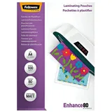 Fellowes Laminierfolien Enhance 80 mic A4 matt 100 Stück