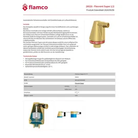 Flamco Schwimmerentlüfter Flexvent Super 1/2 F, ohne Absperrventil, automatisch