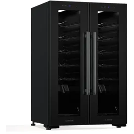 Klarstein Shiraz Weinkühlschrank 2 Zonen | LED-Beleuchtung | freistehend, Schwarz
