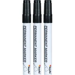 Markierstift, fein, schwarz, 3er-Pack