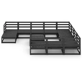 vidaXL 12-tlg. Garten-Lounge-Set Massivholz Kiefer