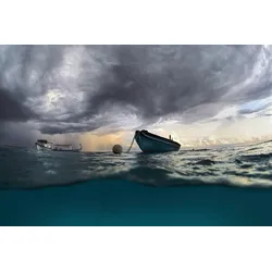 Fototapete PAPERMOON "Photo-Art ANDREY NARCHUK, DAS BOOT", bunt, B:4,50m L:2,80m, Vlies, Tapeten