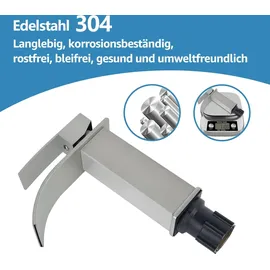 CECIPA Wasserhahn Bad, Wasserfall Wasserhahn Bad Edelstahl Waschtischarmatur Wasserfall mit Auslauf Höhe 84MM Waschbecken Armatur Chrom Einhebelmischer Warm und Kalt wasser Mischbatterien Bad