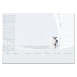Sigel Schreibtischunterlage Harmonie weiß/grau 30 Blatt