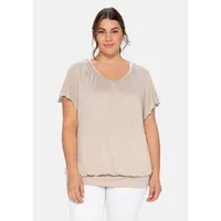Sheego T-Shirt in beigefarben | Gr.: 40-42