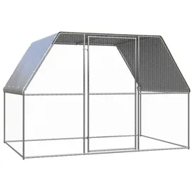 vidaXL Hühnerkäfig - Silber