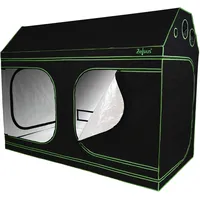 Zelsius Growzelt MyHomeGrow Grow Tent für Dachschräge Dachboden | Indoor Growroom | schwarz grün | Growschrank Darkroom Gewächshaus (240 x 120 x 180 cm)